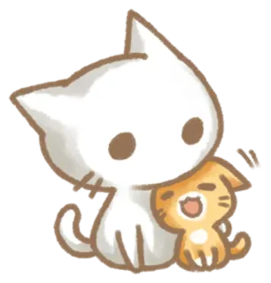😽 kucing, anak kucing, anak anjing, anjing, binatang, imut, hewan peliharaan, persahabatan, kartun telegram sticker