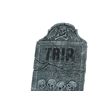 ⚰ RIP lapide, RIP, teschio, morte, tomba, Halloween telegram sticker