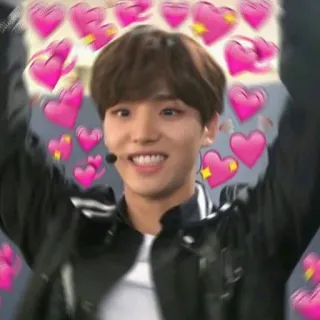 ❤️ amor, corazón, kpop, idol, lindo, sonrisa, positivo telegram sticker