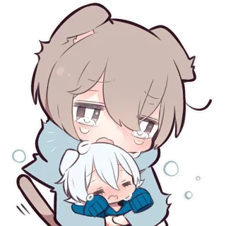 😭 かわいい, 悲しい, アニメ, 漫画, エモい, ちび telegram sticker