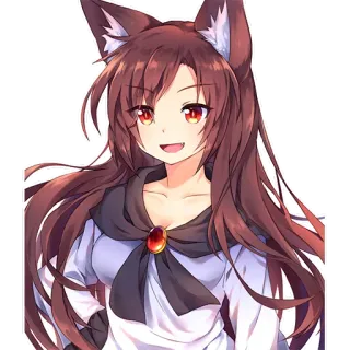 😃 anime girl, fox girl, kemonomimi, cute, anime, manga telegram sticker