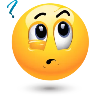 🤔 emoji, twarz, wyraz, myślenie, zmieszany, pytający telegram sticker