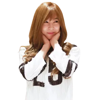 🤗 LB wanita, asia, gadis, potret, tersenyum, rambut panjang telegram sticker