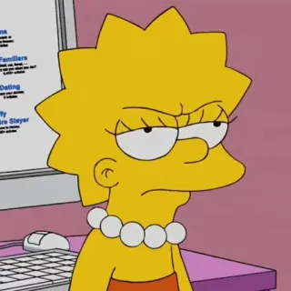 👿 Lisa Simpson The Simpsons cartoon, simpsons, lisa, lisa simpson, computer, animated telegram sticker