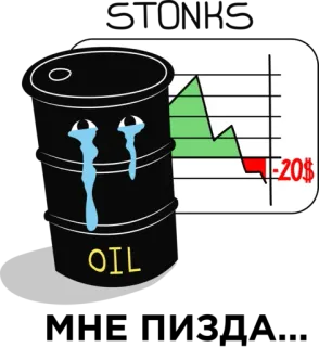 🙃 OIL 石油, バレル, 経済, 金融, グラフ, 市場, 株 telegram sticker
