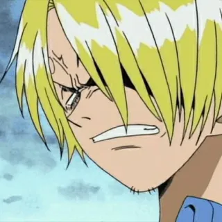 🎷 Sanji One Piece Anime, Kochen, Wütend, Blond, Pirat whatsapp sticker