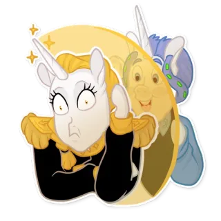 😓 einhorn, mittelfinger, comic, magie, pony, geste telegram sticker