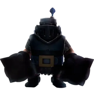 🌀 chevalier noir, guerrier, armure, médiéval, Clash Royale whatsapp sticker