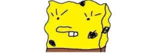 💧 Spongebob Squarepants spongebob, cartoon, angry, nickelodeon whatsapp sticker