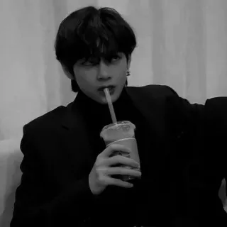 ▪️ V kpop, idol, singer, celebrity, beverage telegram sticker