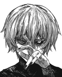 ❤️ Shuu Tsukiyama Tokyo Ghoul ghoul, manga, anime, tsukiyama, shuu, finger whatsapp sticker