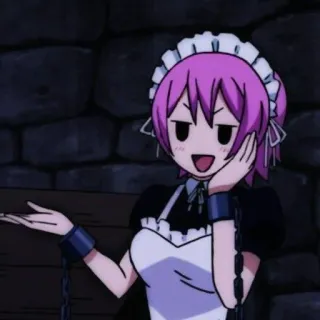 🤍 Anime, Maid, Femmina, Cartone animato telegram sticker