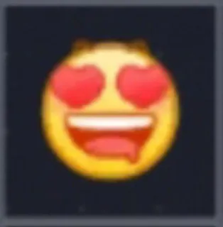 😍 Emoji, Cinta, Mata hati, Senang, Kuning telegram sticker