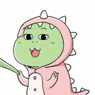 🤍 cartoon, dinosaur, sticker, cute telegram sticker