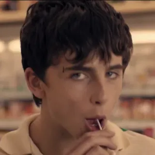😜 Timothée Chalamet Тимоти Шаламе, актер, знаменитость, леденец whatsapp sticker