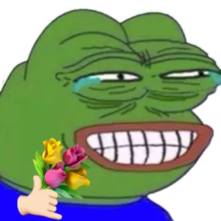 😂 Pepe the Frog Pepe, katak, meme, emosi, bunga, gestur tangan whatsapp sticker