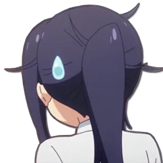 😓 anime, girl, ponytail, sweatdrop, fear, nervous, worried telegram sticker