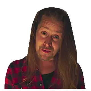 😐 Macaulay Culkin 맥컬리 컬킨, 배우, 남자, 긴 머리, 유명인 telegram sticker