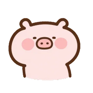 ⭐️ maiale, animale, carino, rosa, cartone animato, kawaii telegram sticker