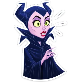 😳 Maleficent การ์ตูน, ดิสนีย์, ตัวร้าย, แม่มด telegram sticker