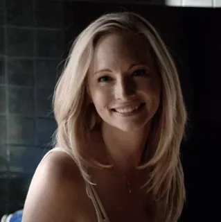🗝 Caroline Forbes The Vampire Diaries woman, blonde, smiling, vampire, portrait, actress telegram sticker