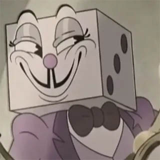 😏 King Dice Cuphead Cartoon, King Dice, Cuphead, Figur telegram sticker