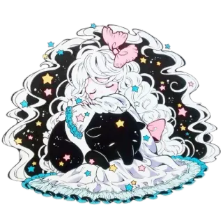 ✨ アニメ, 睡眠, かわいい, 星, 夢, 可愛い telegram sticker