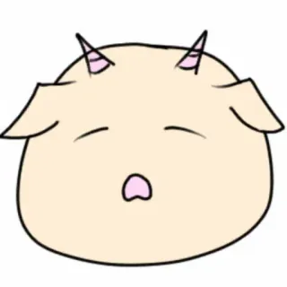 😭 cabra, lindo, animal, dibujo animado, sticker, kawaii, ilustración telegram sticker