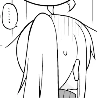 😑 ...... anime, manga, emotional, expression, comic whatsapp sticker