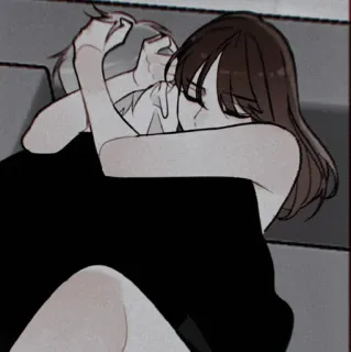 🍶 anime, cartoon, couple, hug, love, relationship, affection telegram sticker