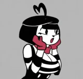 😲 mimo, dibujos animados, animado, mujer, boina, payaso telegram sticker