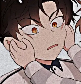 😳 anime, scioccato, cartone animato, espressione, paura telegram sticker