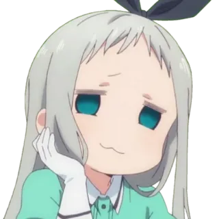 😁 アニメ, マンガ, 女の子, 可愛い, キャラクター, ドヤ顔, 表情, イラスト telegram sticker