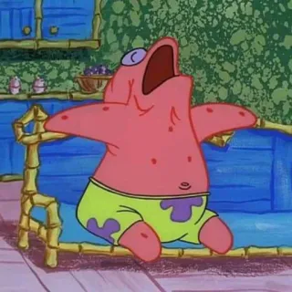 😴 Patrick Star Spongebob Squarepants แพทริก, สพันจ์บ็อบ, ปลาดาว, การ์ตูน, นิคเคิลโอเดียน, ตลก telegram sticker