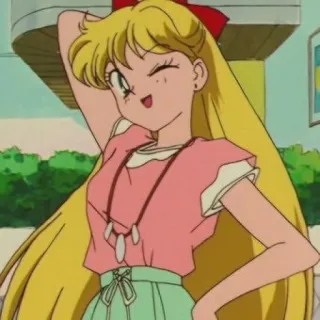🌙 Sailor Venus Sailor Moon Anime, Cartoon, Meisje, Minako Aino, Sailor Senshi, Magical girl telegram sticker