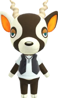 🦌 Beau Animal Crossing Videospiel, Tier, Hirsch, Charakter, Videospielfigur, Videospiel, Cartoon telegram sticker