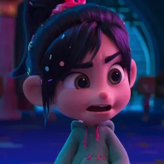 🦋 Vanellope von Schweetz Wreck-It Ralph cartoon, movie character, Vanellope, Disney, Wreck-It Ralph, animated character whatsapp sticker