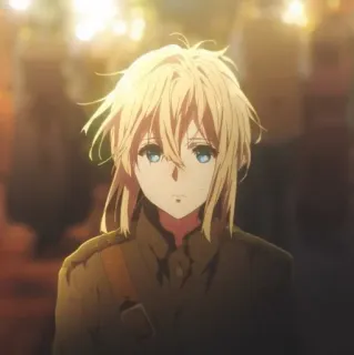 🦋 Violet Evergarden Anime, Personaje, Violet Evergarden, Ilustración whatsapp sticker