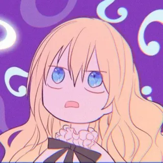 🌨️ animé, manga, question, cheveux blonds, dessin animé, confus whatsapp sticker