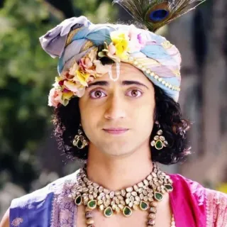 😟 Krishna deity, hindu, god, indian, religion telegram sticker