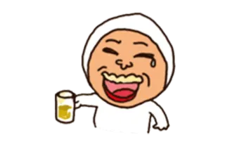 😐 Kreskówka, Picie, Alkohol, Piwo, Świętowanie, Humor telegram sticker