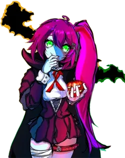 😈 Anime, Halloween, Vampire, Mignon, Fille, Dessin animé, Effrayant, Kawaii whatsapp sticker
