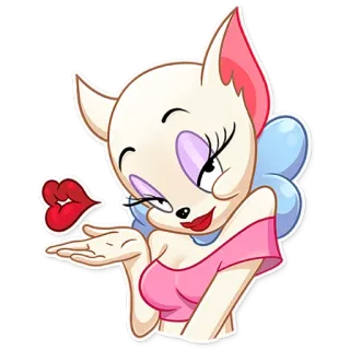 😘 kiss, animal, cartoon, chihuahua, dog, blow telegram sticker