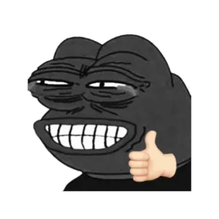 😂 Pepe the Frog pepe, katak, meme, meme internet, jempol ke atas, emoji whatsapp sticker