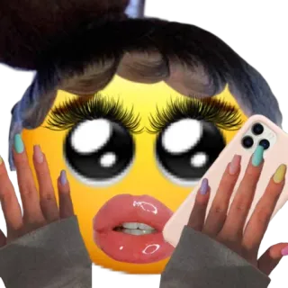 💅 emoji, maquillage, beauté, ongles, selfie, téléphone, visage telegram sticker
