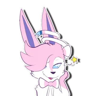 😋 Sylveon pokemon, sylveon, dễ thương, anime, trò chơi điện tử, sticker, phim hoạt hình, động vật có vú telegram sticker