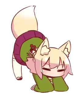 ❤️ Аниме, Каваий, Милый, Животное, Лиса telegram sticker