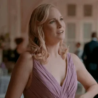 🗝 Caroline Forbes The Vampire Diaries blonde, dress, wedding, tv show, character, woman telegram sticker