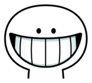 🙂 смайлик, мультик, минимализм, простой, счастливый, иконка, эмодзи telegram sticker