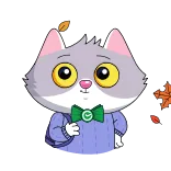 🍂 Katze, Cartoon, Tier, Süß, Haustier, Herbst, Blätter whatsapp sticker